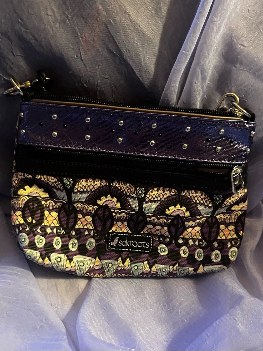 Sakroots Purple Metallic Purse